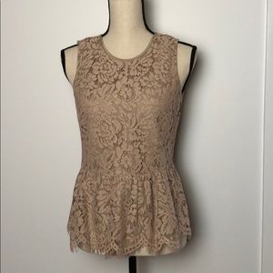 J.Crew Lace Peplum Top